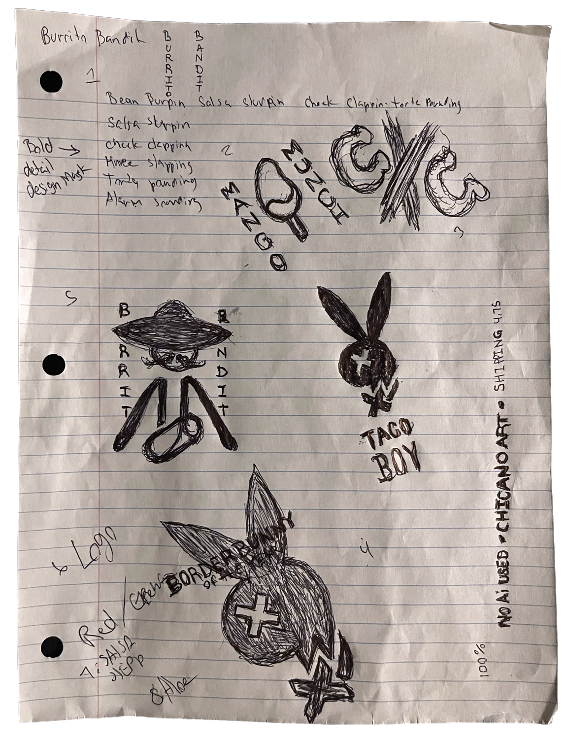 illegal Alien Thumbnails on line paper